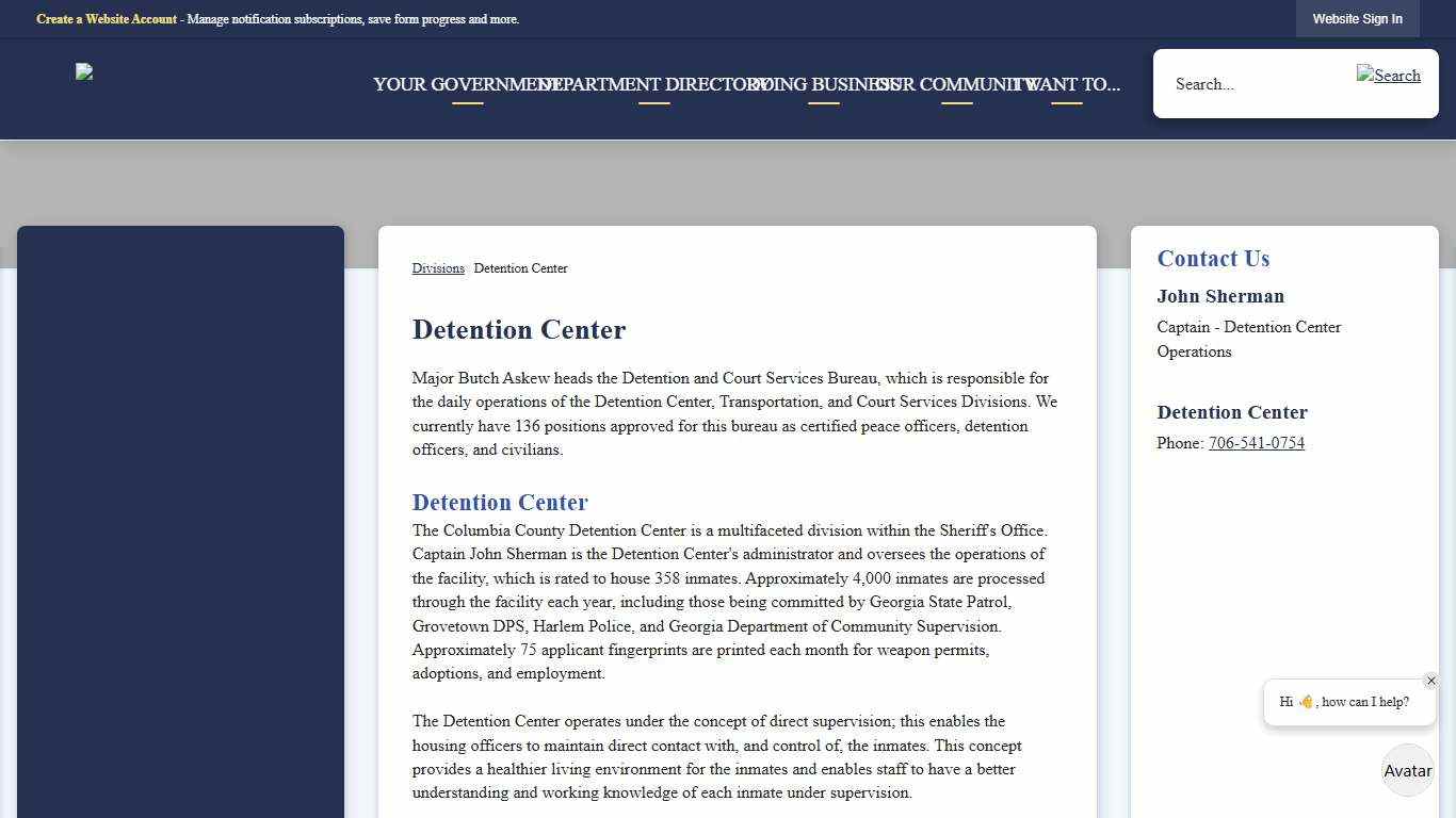 Detention Center | Columbia County, GA